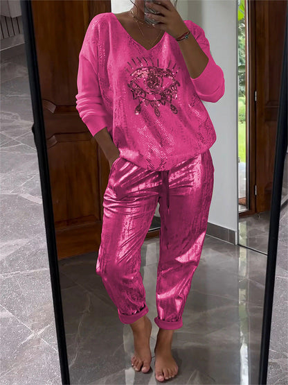 Noraberg | Sæt med paljetmønster og bukser