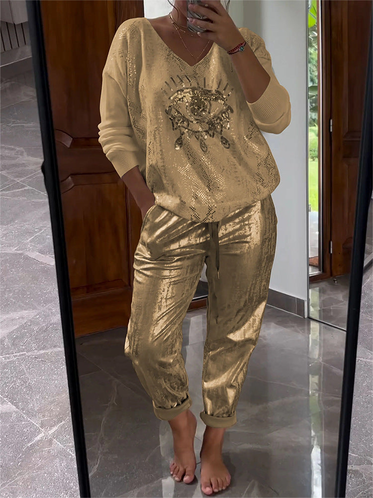 Noraberg | Sæt med paljetmønster og bukser