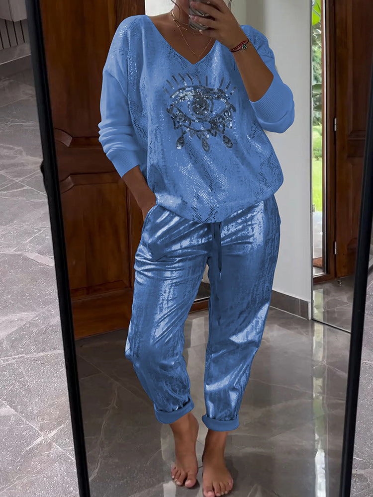 Noraberg | Sæt med paljetmønster og bukser