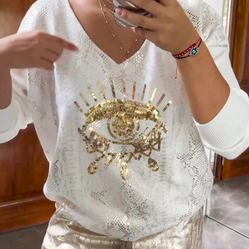 Noraberg | Sæt med paljetmønster og bukser